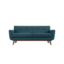 Sofa In Blue & Brown Chair